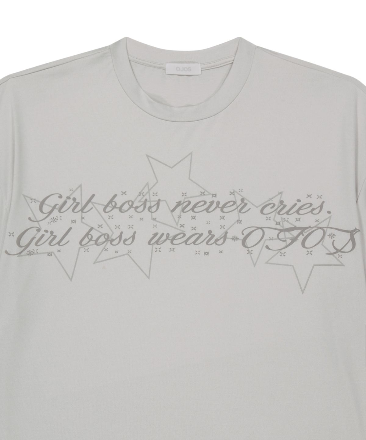 오호스(OJOS) Graphic Oversized Tee / Grey