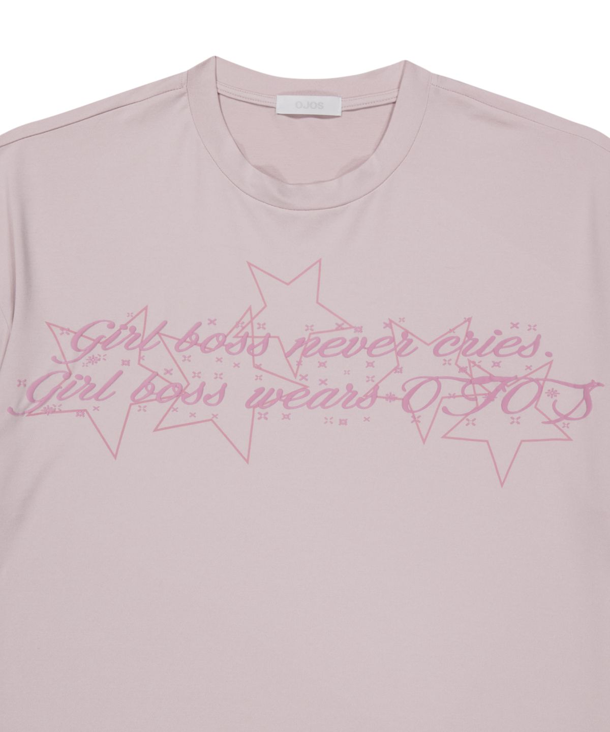 오호스(OJOS) Graphic Oversized Tee / Pink