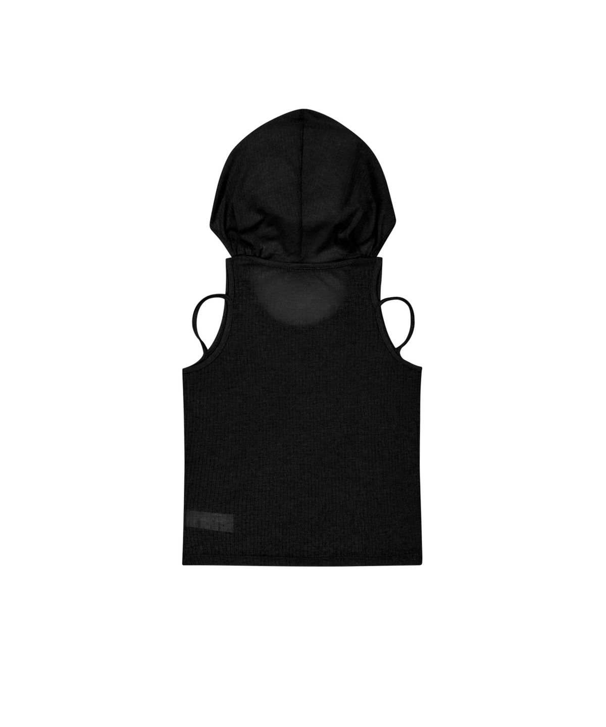 오호스(OJOS) Rib Hood Sleeveless / Black