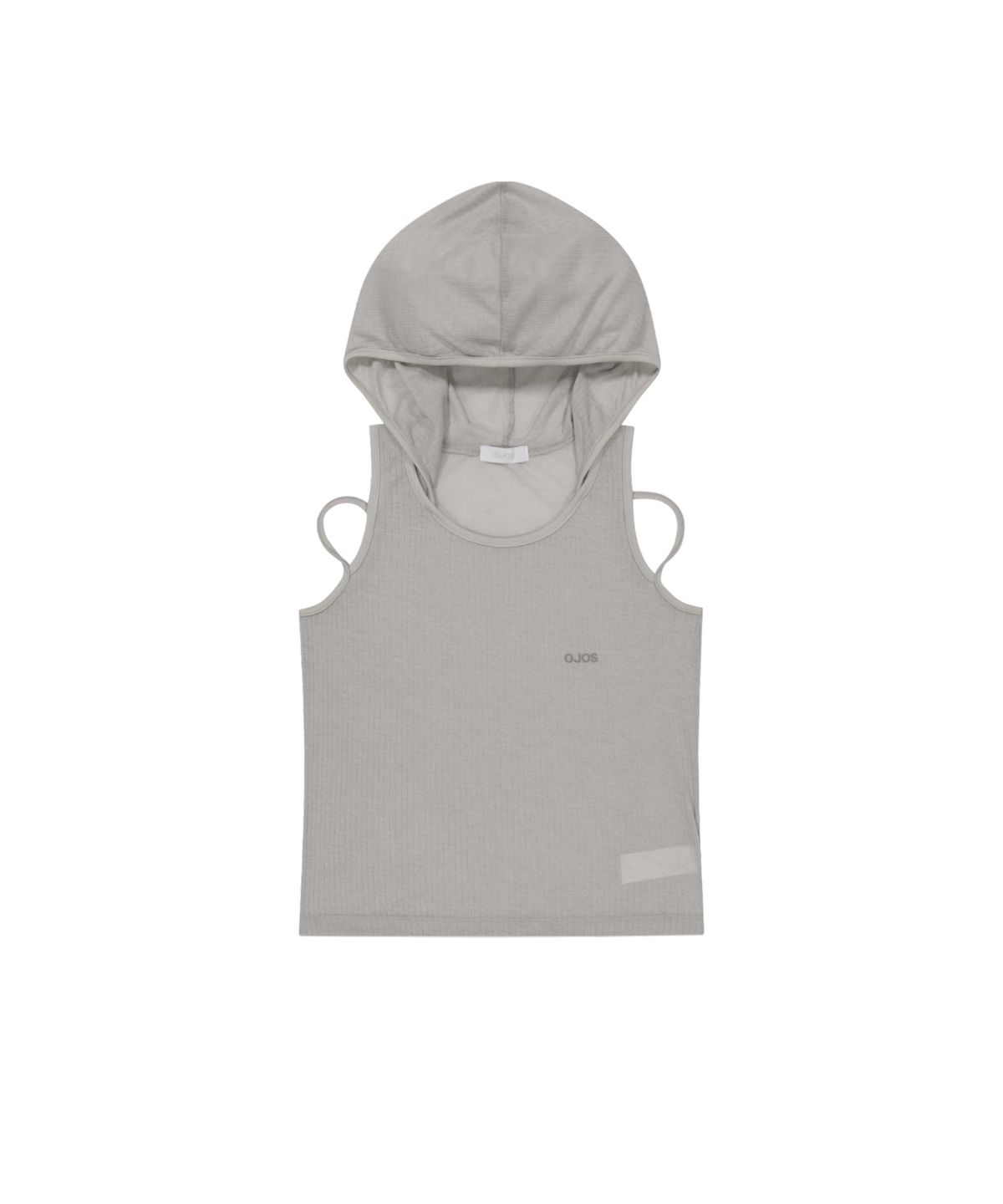 오호스(OJOS) Rib Hood Sleeveless / Grey