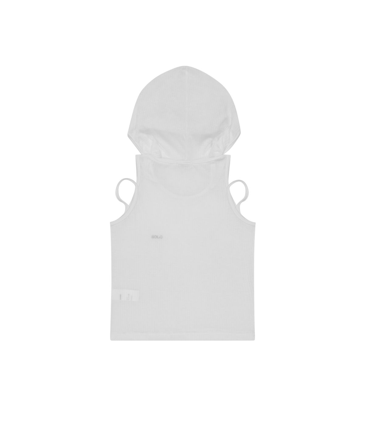 오호스(OJOS) Rib Hood Sleeveless / White