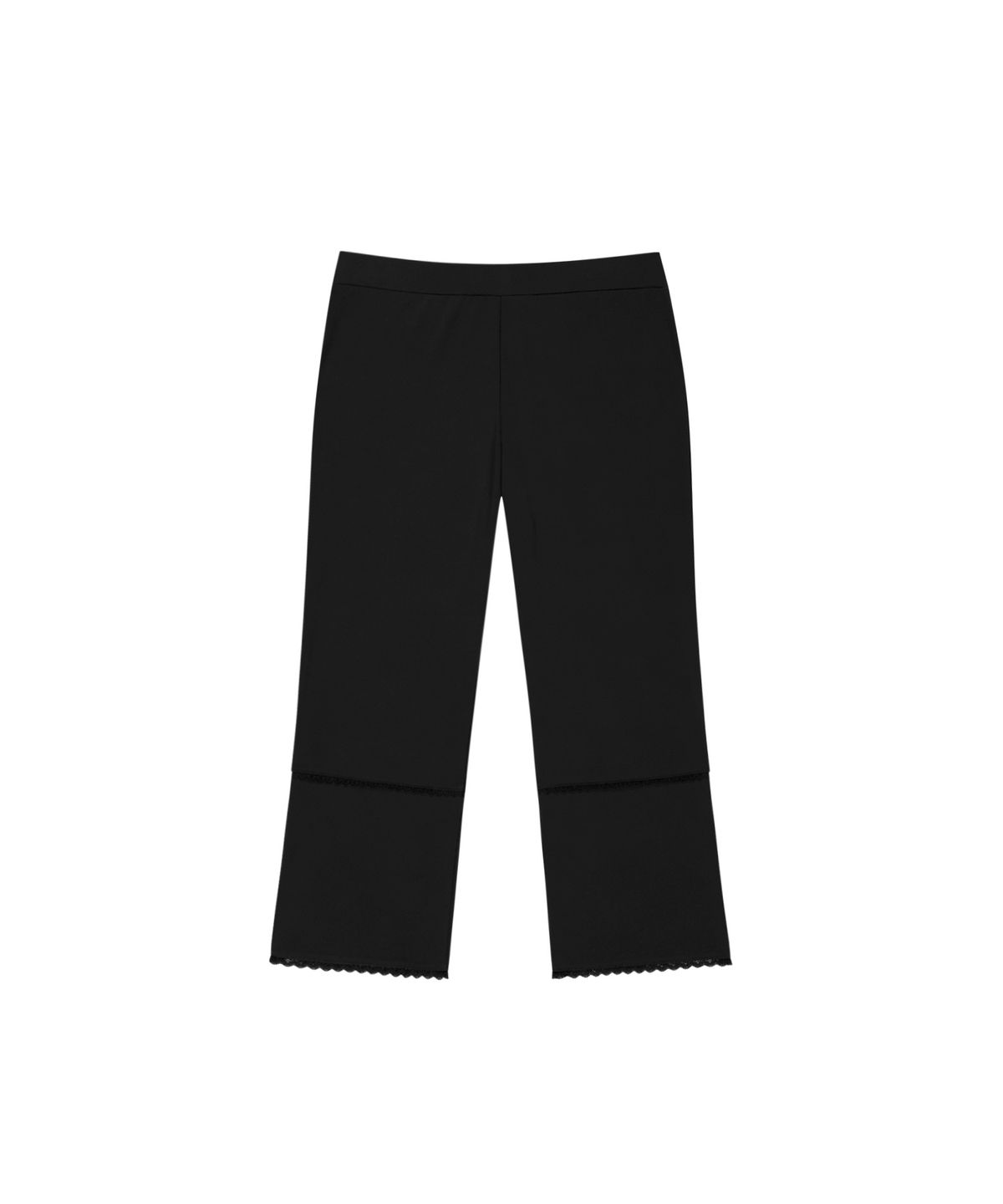 오호스(OJOS) Side Slit Capri Leggings / Black