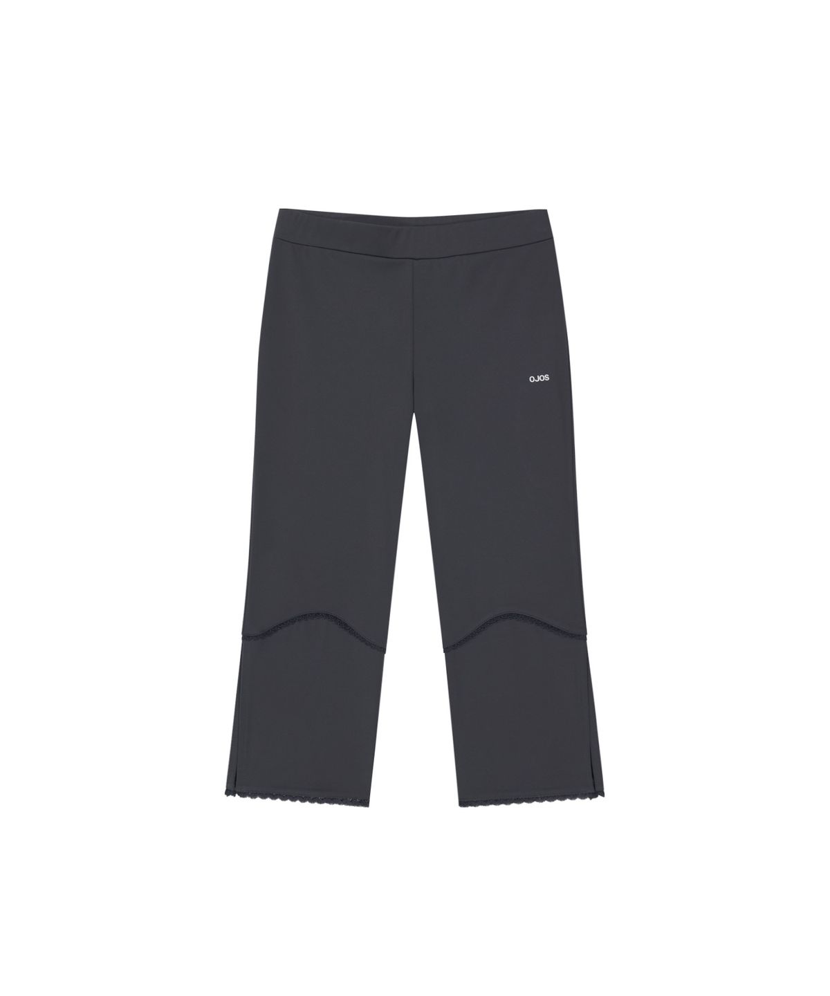 오호스(OJOS) Side Slit Capri Leggings / Charcoal