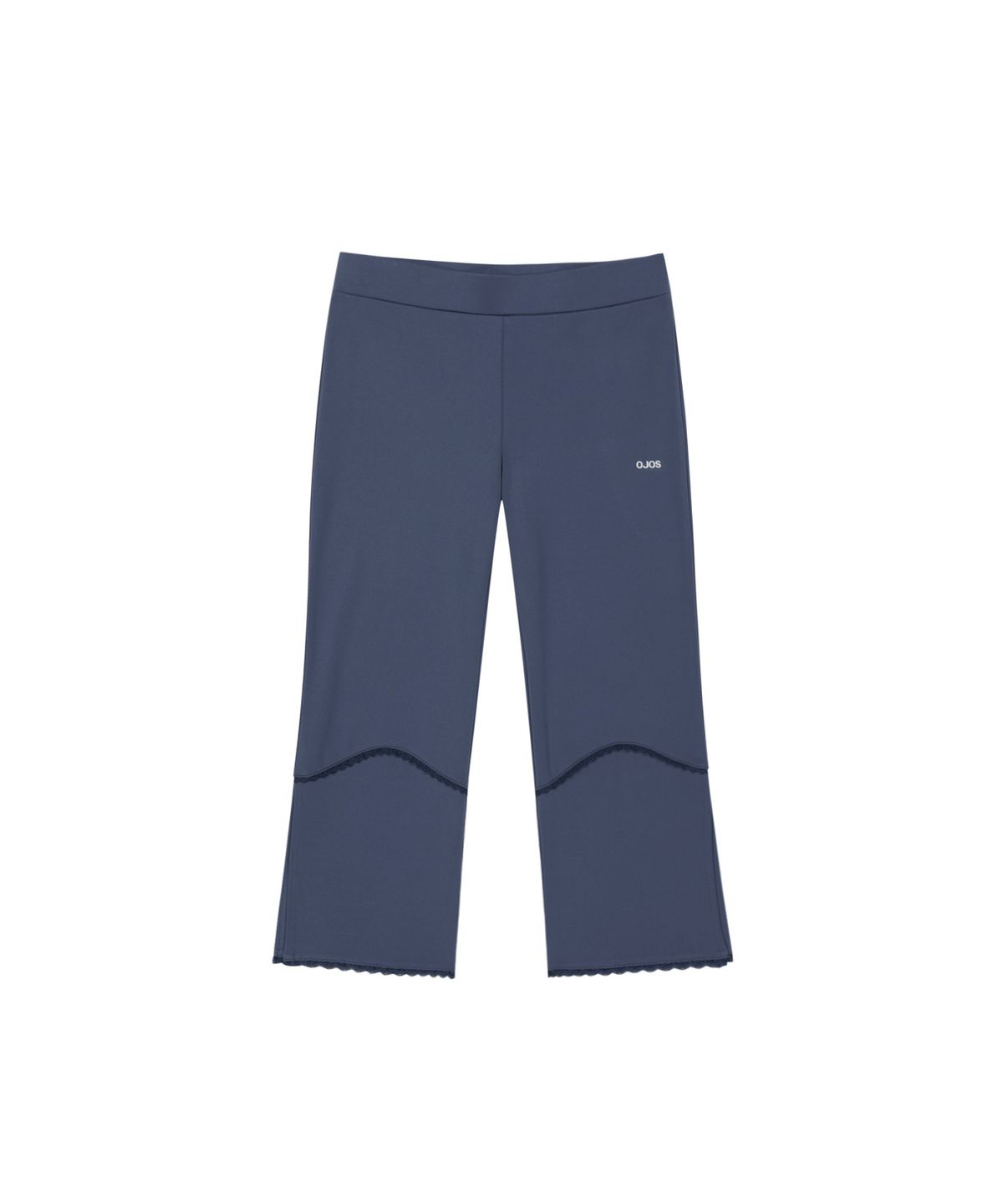오호스(OJOS) Side Slit Capri Leggings / Navy