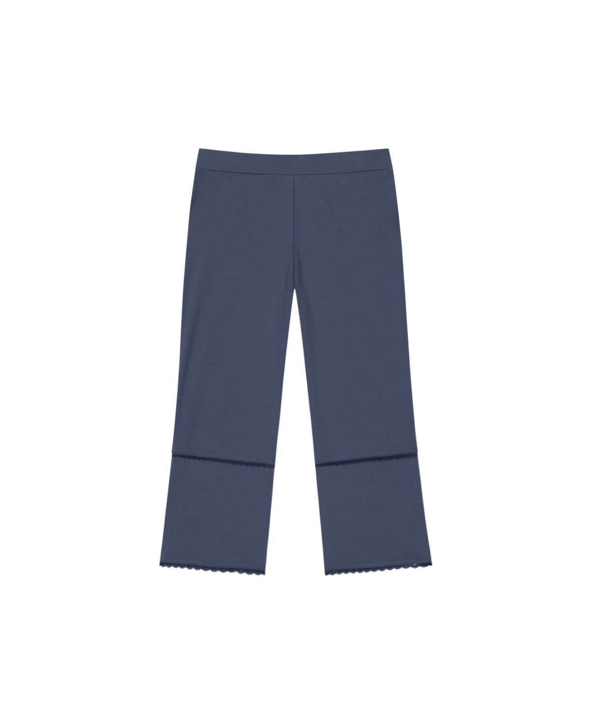 오호스(OJOS) Side Slit Capri Leggings / Navy