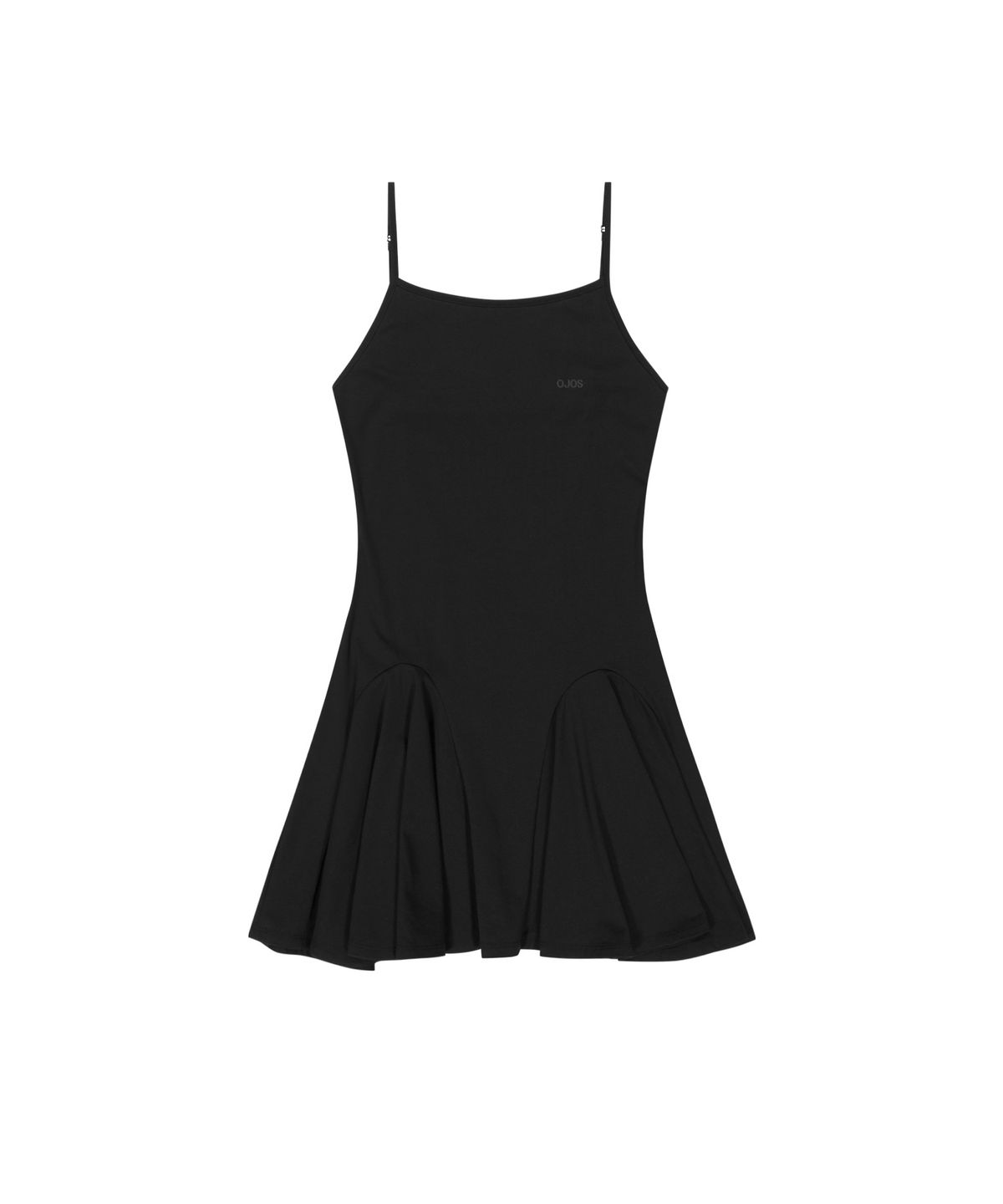 오호스(OJOS) Back Strap Flare Dress / Black
