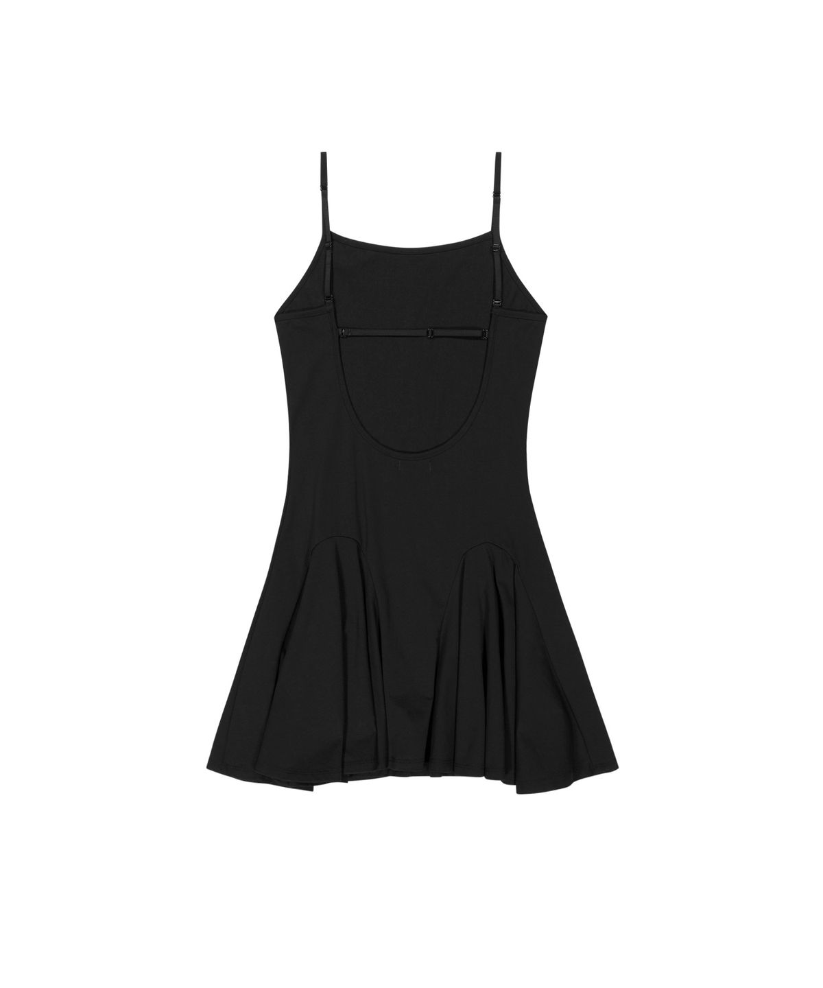 오호스(OJOS) Back Strap Flare Dress / Black