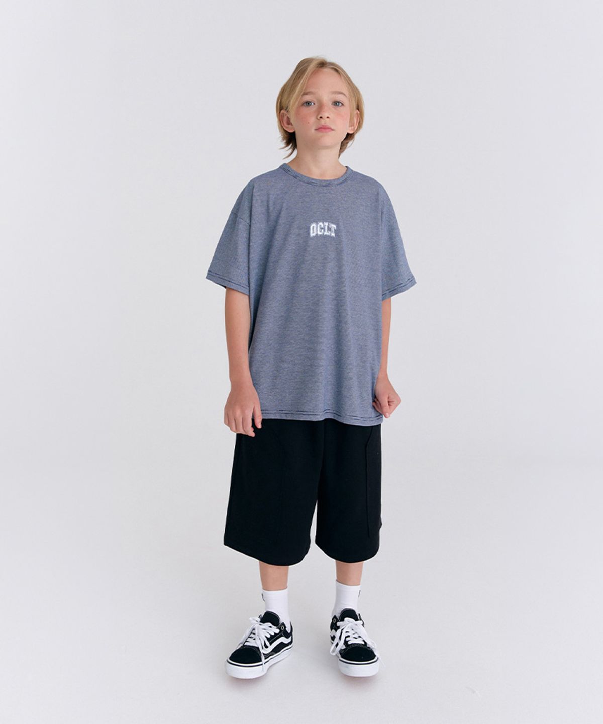 오실롯 주니어(OCELOT JUNIOR) [SET] G21F14 아이스 데일리버뮤다 셋업 (네이비/블랙)