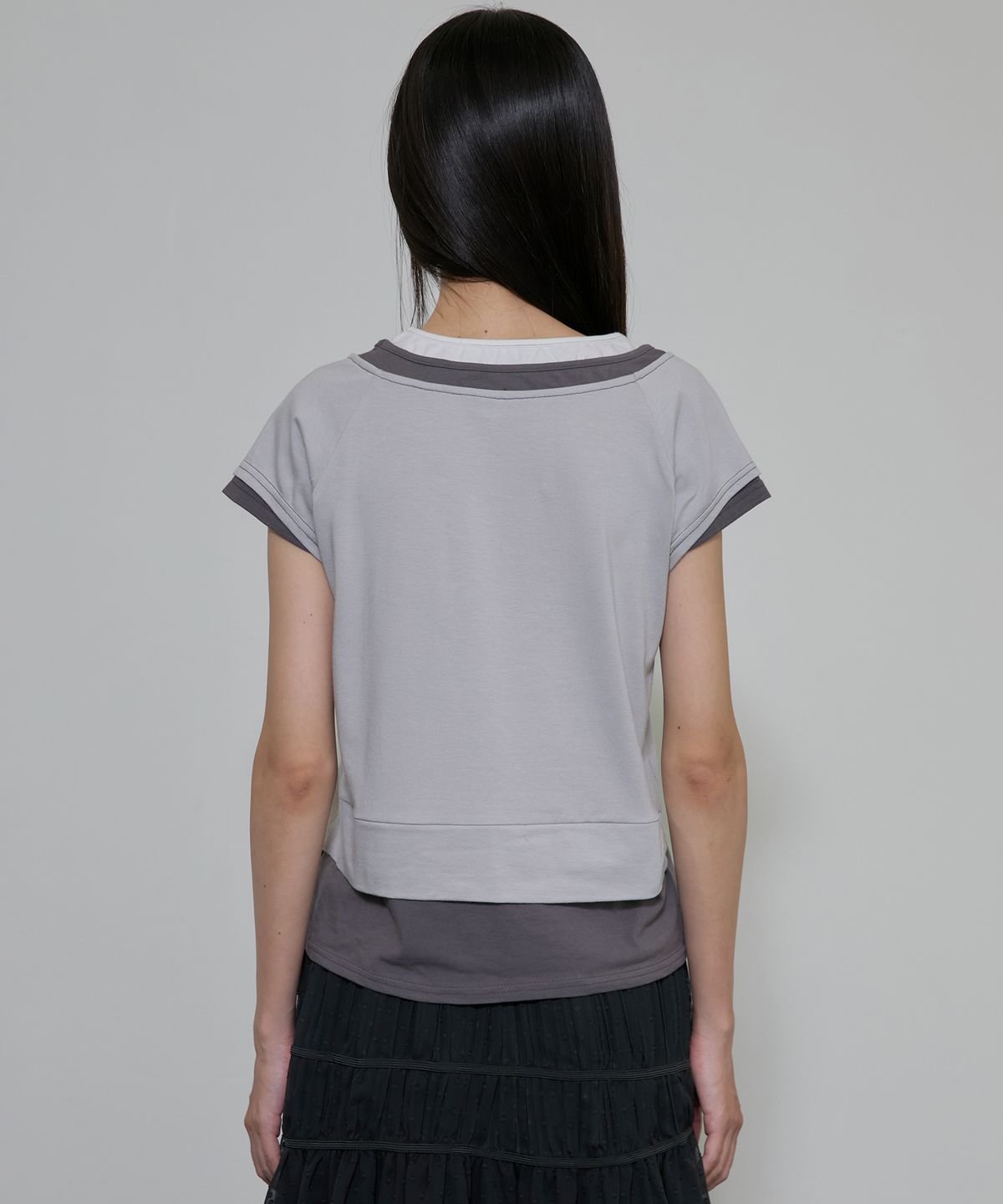 플레어업(FLAREUP) 3-Layered Henley T-shirt (FL-151_Gray)
