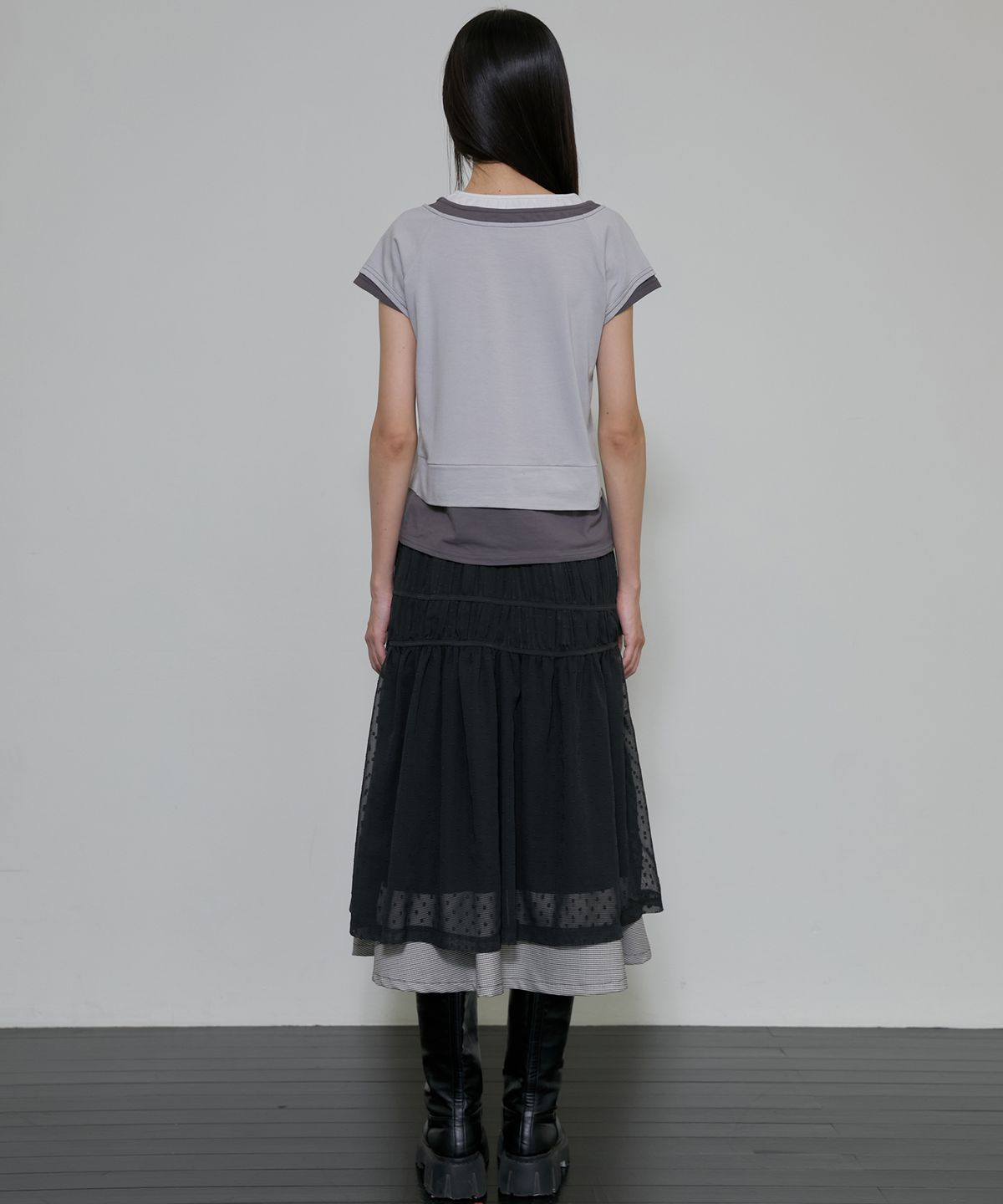 플레어업(FLAREUP) 3-Layered Henley T-shirt (FL-151_Gray)