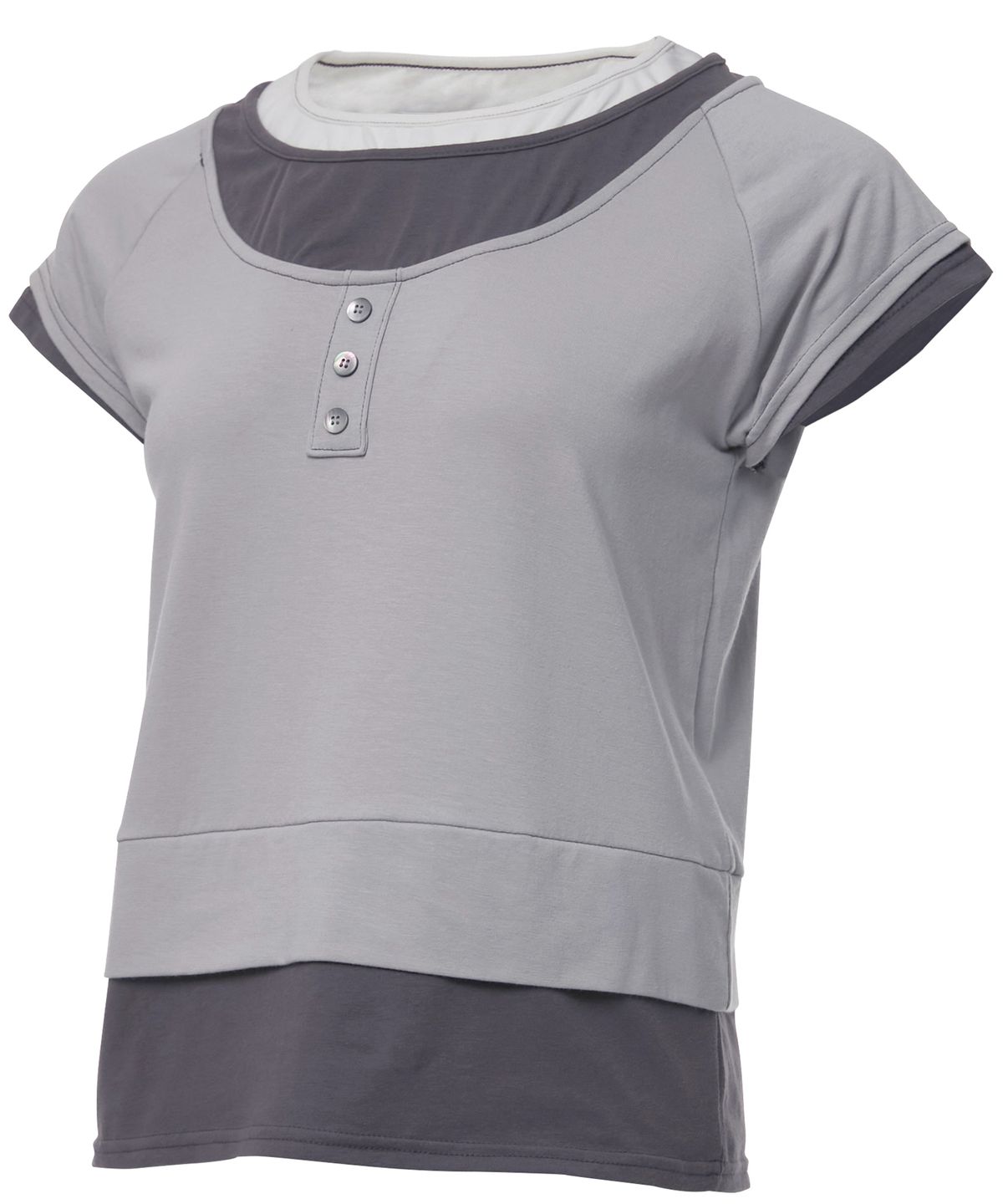 플레어업(FLAREUP) 3-Layered Henley T-shirt (FL-151_Gray)
