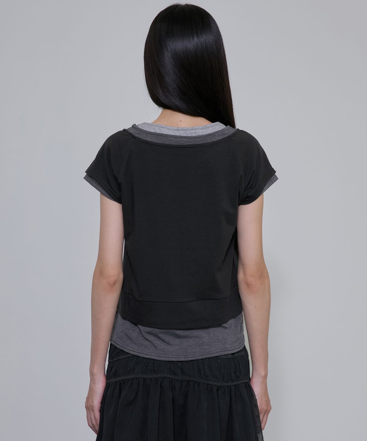 플레어업(FLAREUP) 3-Layered Henley T-shirt (FL-151_Black)