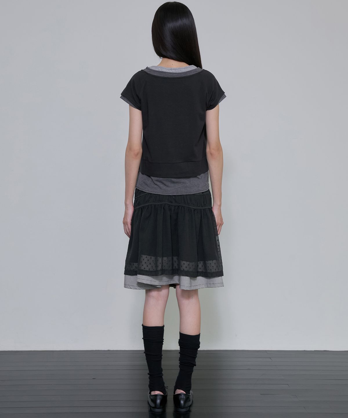 플레어업(FLAREUP) 3-Layered Henley T-shirt (FL-151_Black)
