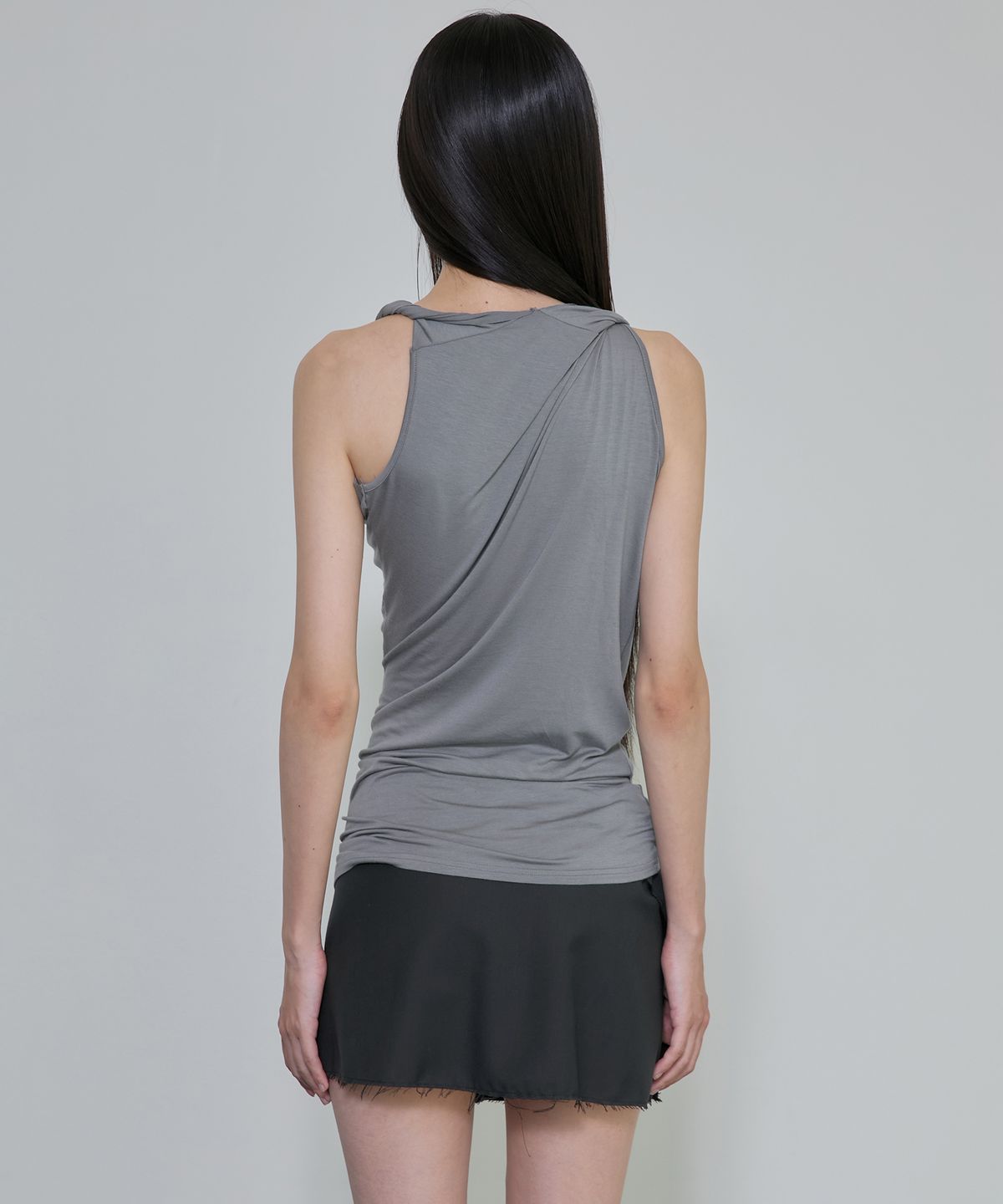 플레어업(FLAREUP) Braided Asymmetrical Sleeveless (FL-166_Gray)