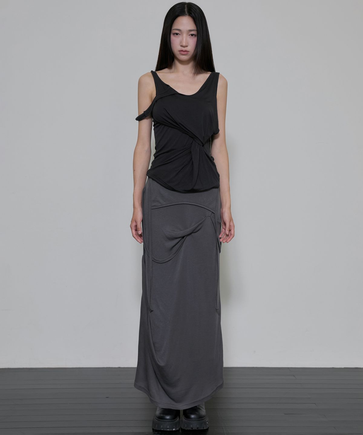 플레어업(FLAREUP) Asymmetrical Sleeveless (FL-173_Black)
