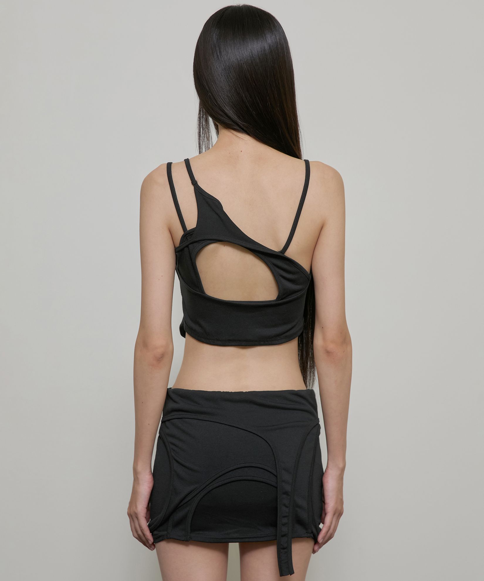 lcdc キャミ　glowny blackup cos musinsa MUSINSA | FLAREUP Layered Sculpt Top (FL-176_Black)
