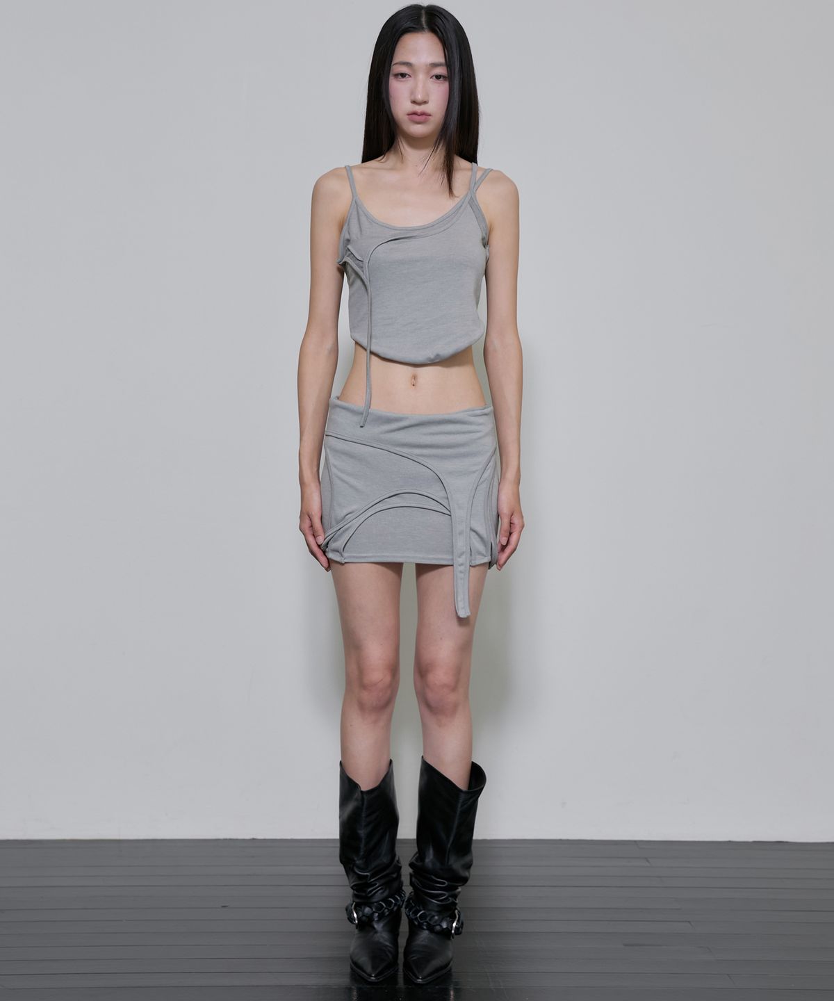플레어업(FLAREUP) 4-Layered Skirt (FL-268_Gray)