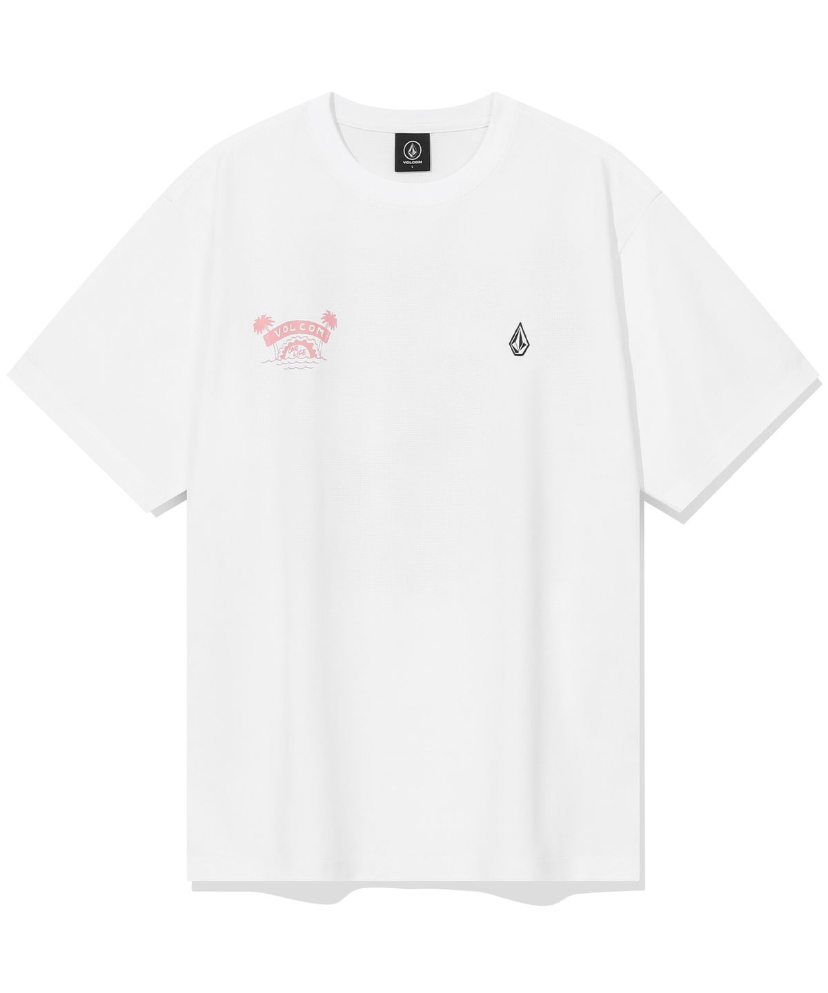 볼컴(VOLCOM) [볼컴x원라이프] 라운드 티셔츠(화이트)