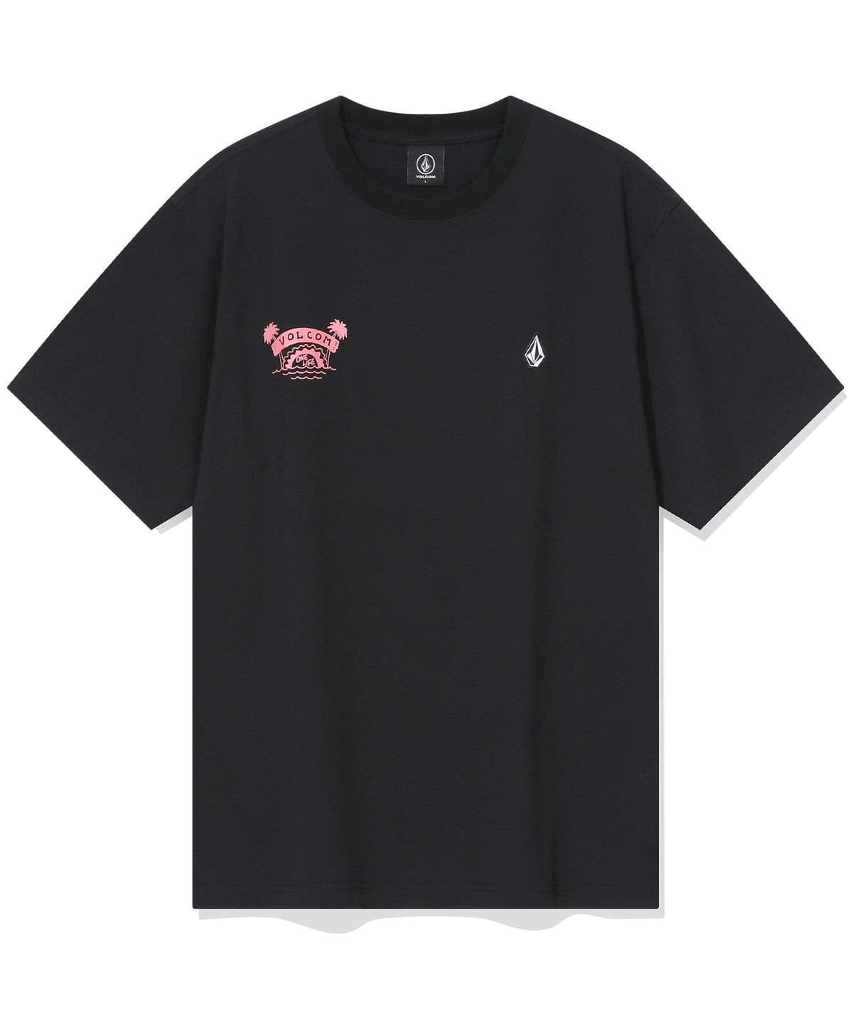 볼컴(VOLCOM) [볼컴x원라이프] 라운드 티셔츠(블랙)