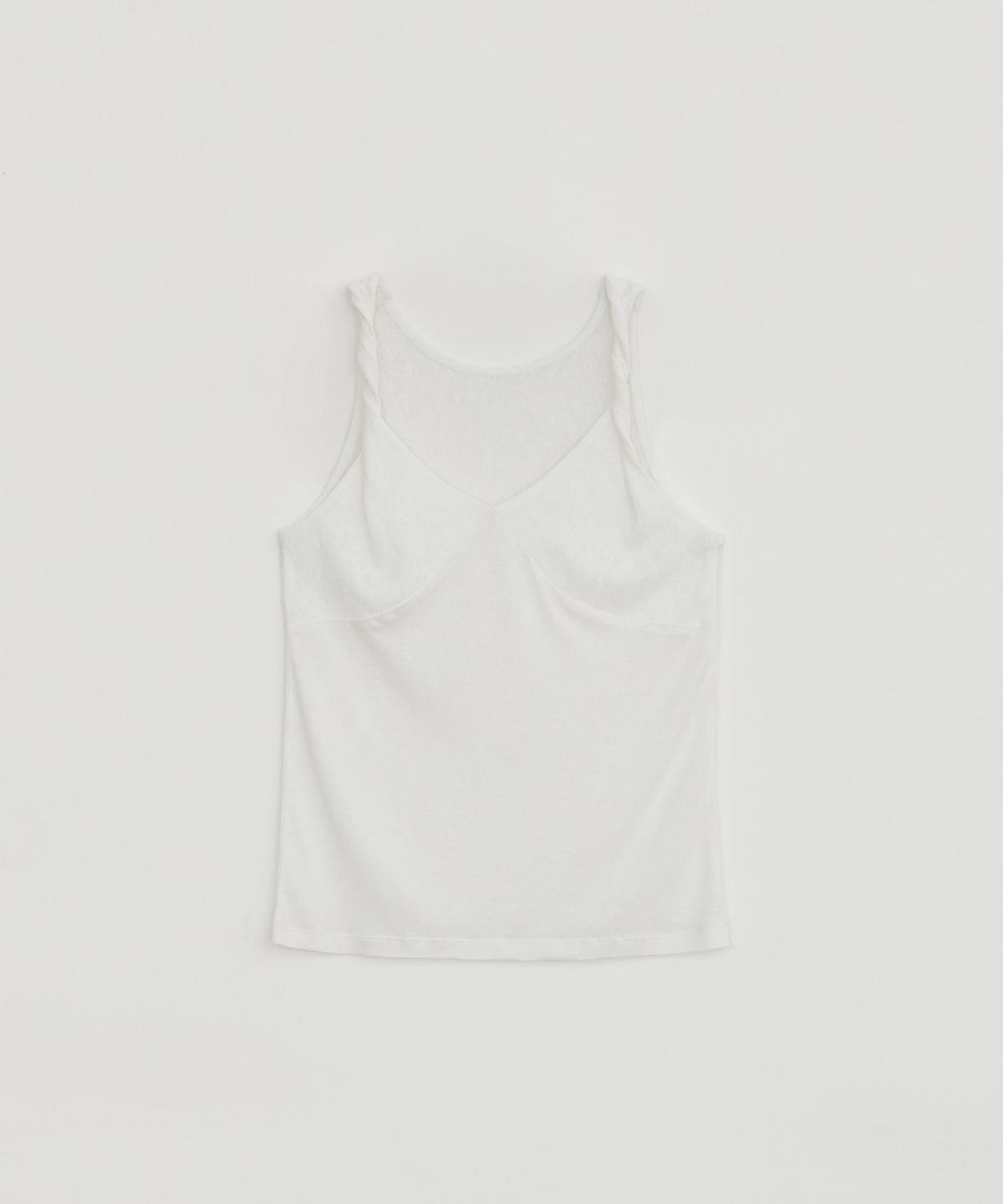 로우타이드(LOW TIDE) FLORAL TWIST SLEEVELESS TOP [WHITE]