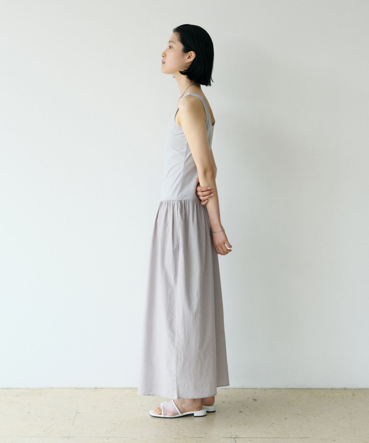 로우타이드(LOW TIDE) JERSEY MAXI DRESS [GREY]