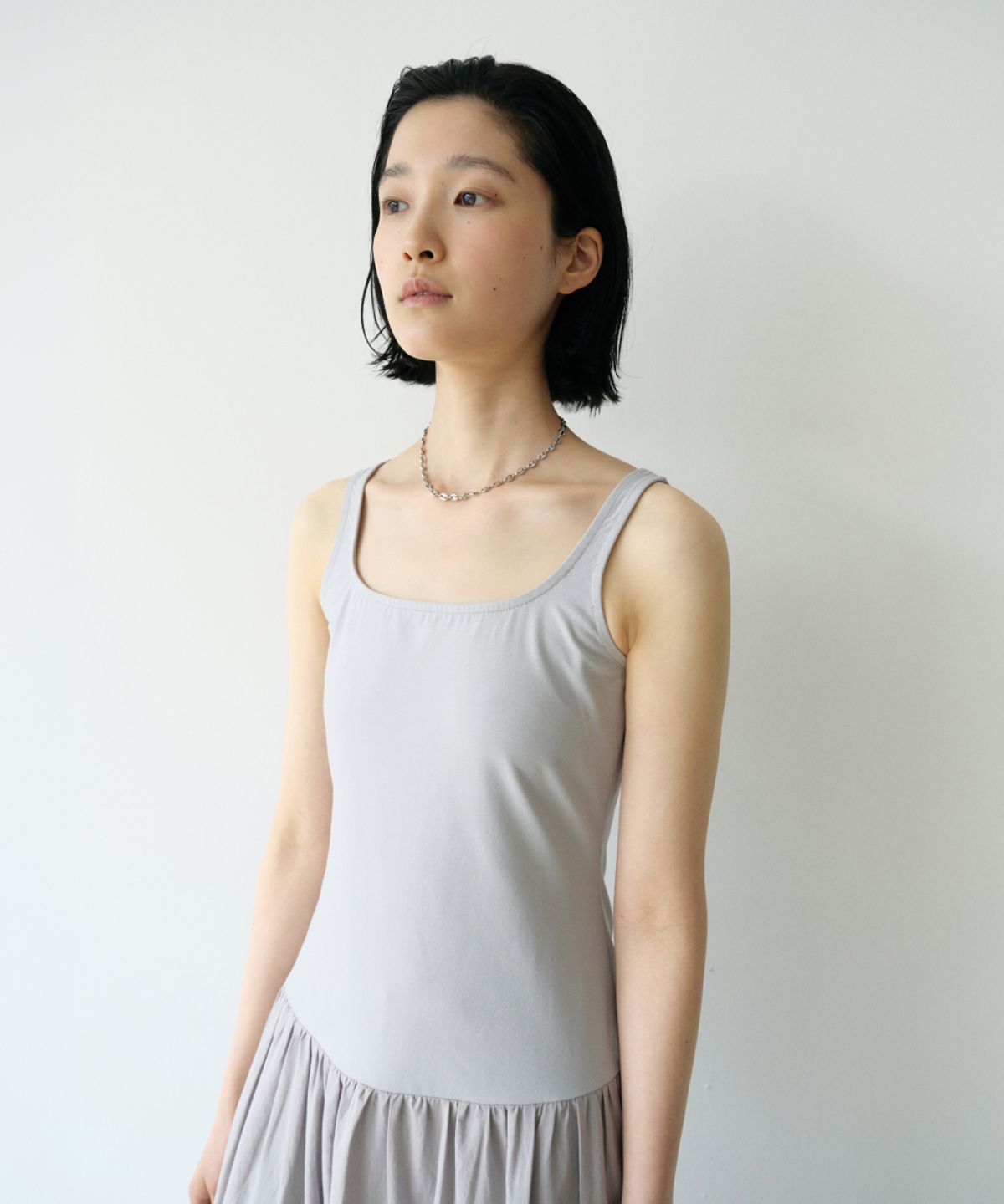 로우타이드(LOW TIDE) JERSEY MAXI DRESS [GREY]