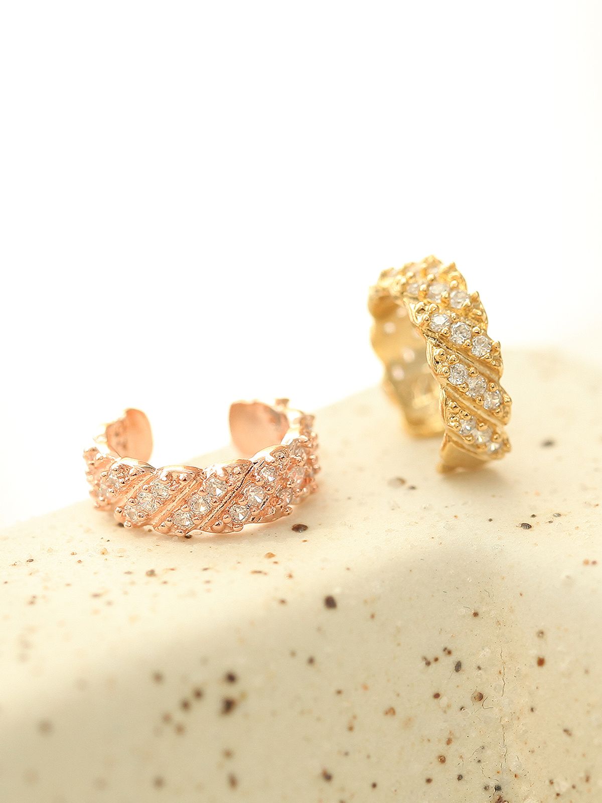 미니멀피어싱(MINIMALPIERCING) 925 꼬임 큐빅 이어커프 귀찌