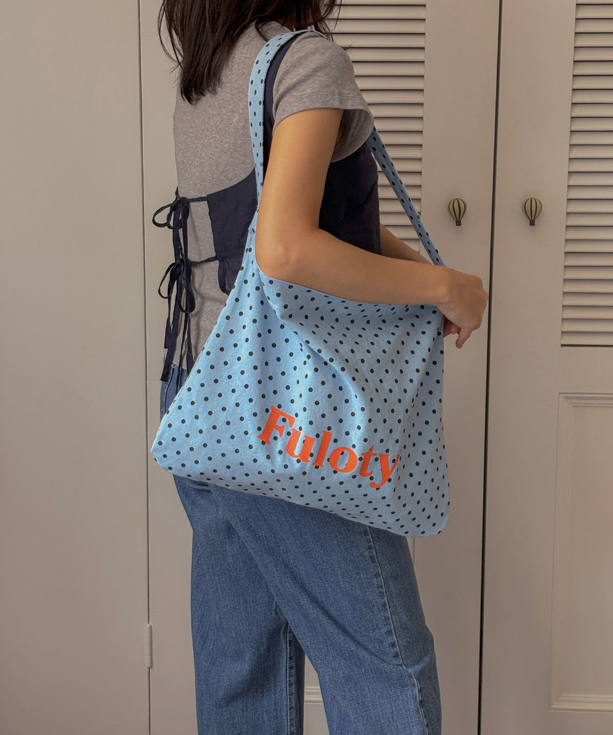풀로티(FULOTY) Dot eco bag sky blue