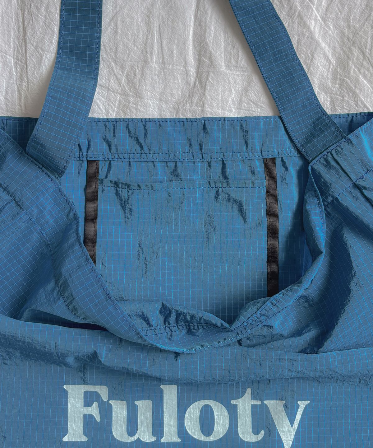 풀로티(FULOTY) Check nylon eco bag blue
