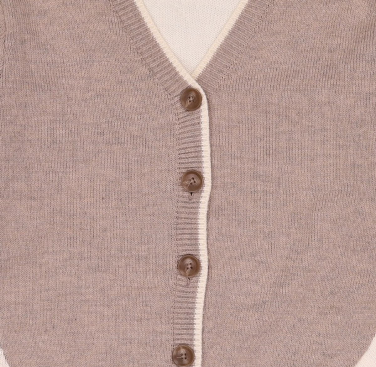 미쏘(MIXXO) 뒷판 배색포인트 가디건 MIWCKC111T L