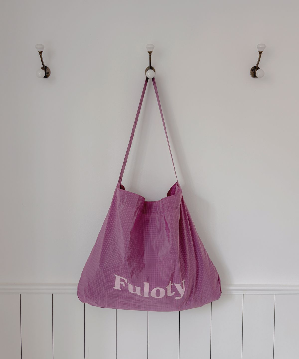 풀로티(FULOTY) Check nylon eco bag purple