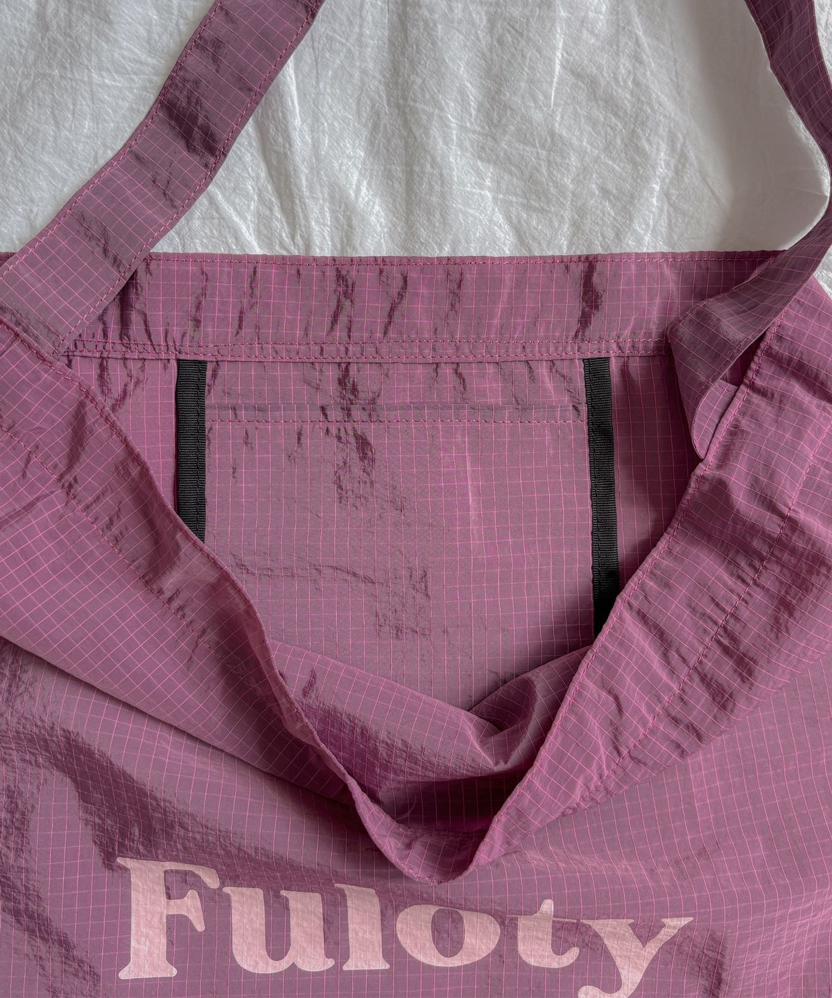풀로티(FULOTY) Check nylon eco bag purple