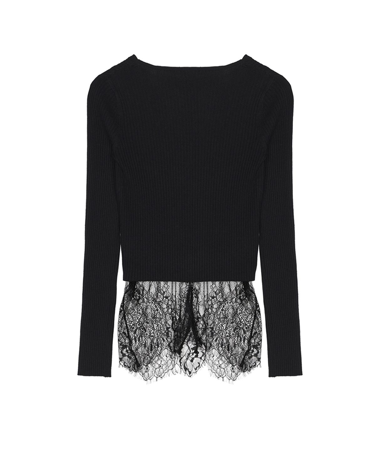 닉앤니콜(NICK&NICOLE) STRAP LACE CARDIGAN_BLACK