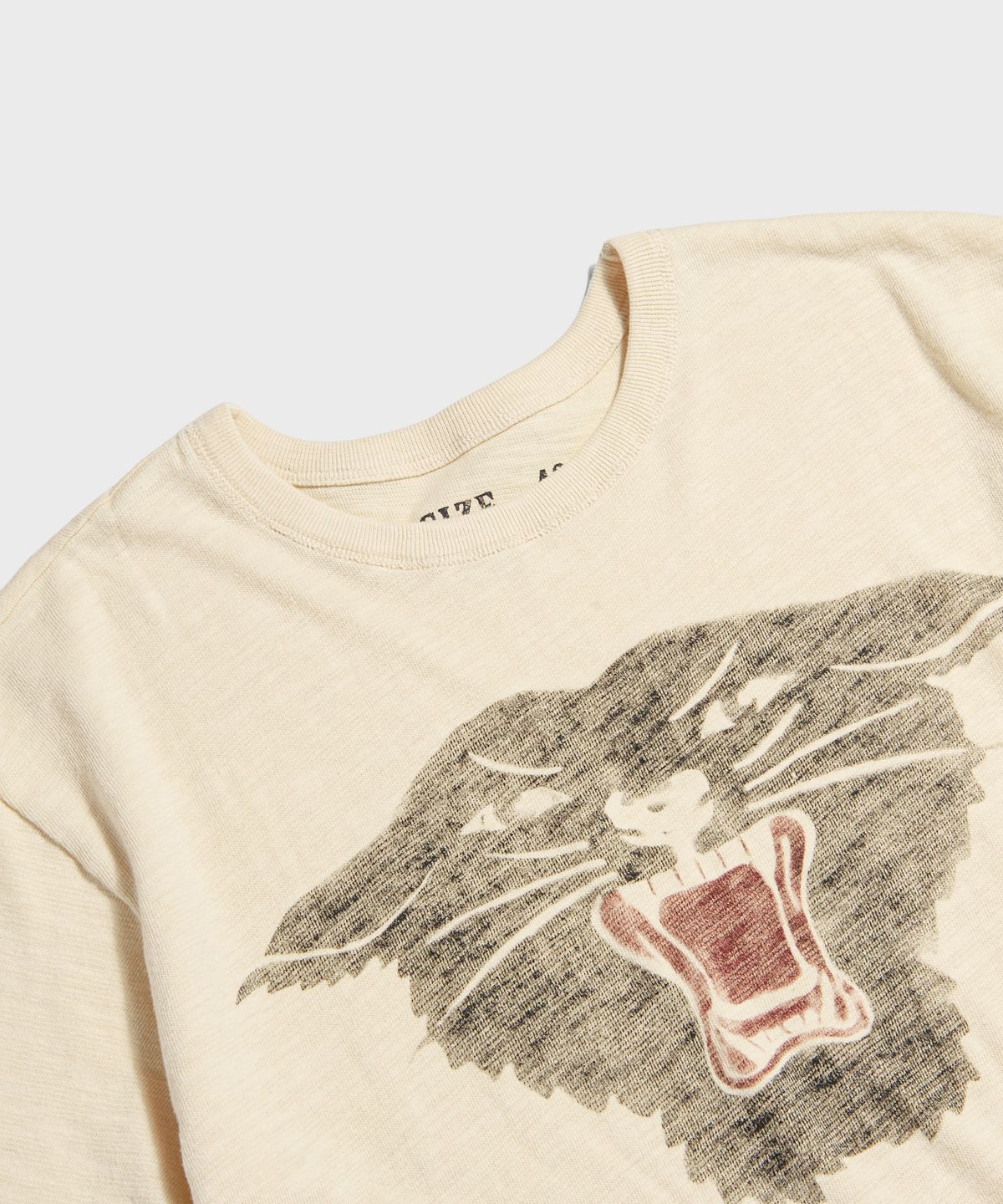 브론슨(BRONSON) 1930s Rugged CCC Black Panther Tee Cream