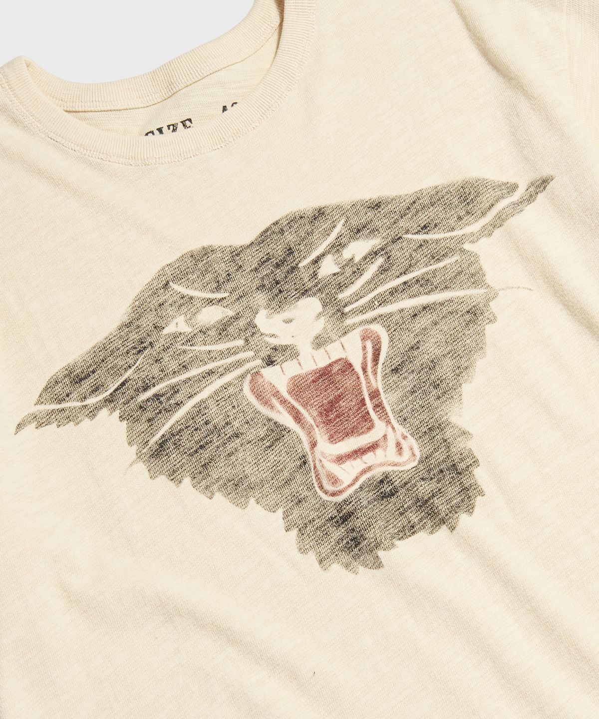 브론슨(BRONSON) 1930s Rugged CCC Black Panther Tee Cream