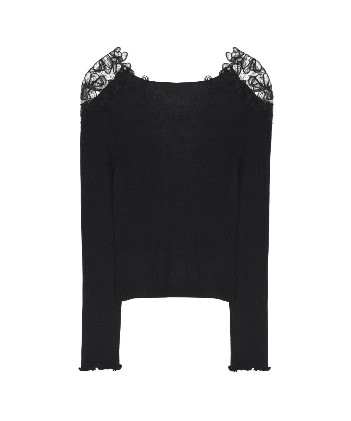 닉앤니콜(NICK&NICOLE) LACE OFF-SHOULDER TOP_BLACK