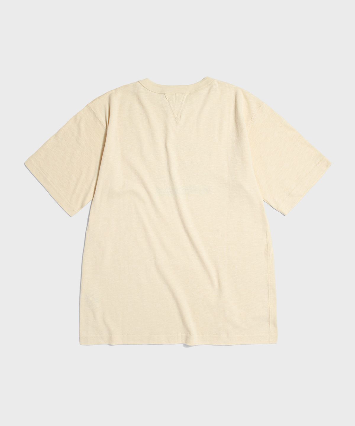 브론슨(BRONSON) Double V Insert Crew Neck Tee Cream