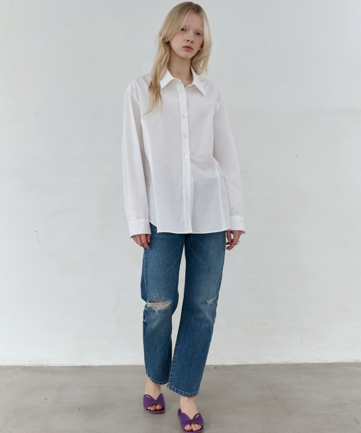 서란(SEORAN) Slim Vintage Denim Pants_Blue