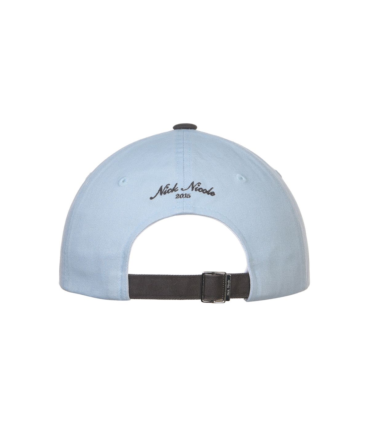 닉앤니콜(NICK&NICOLE) NICOLE LETTERING BALL CAP_SKY BLUE CHARCOAL