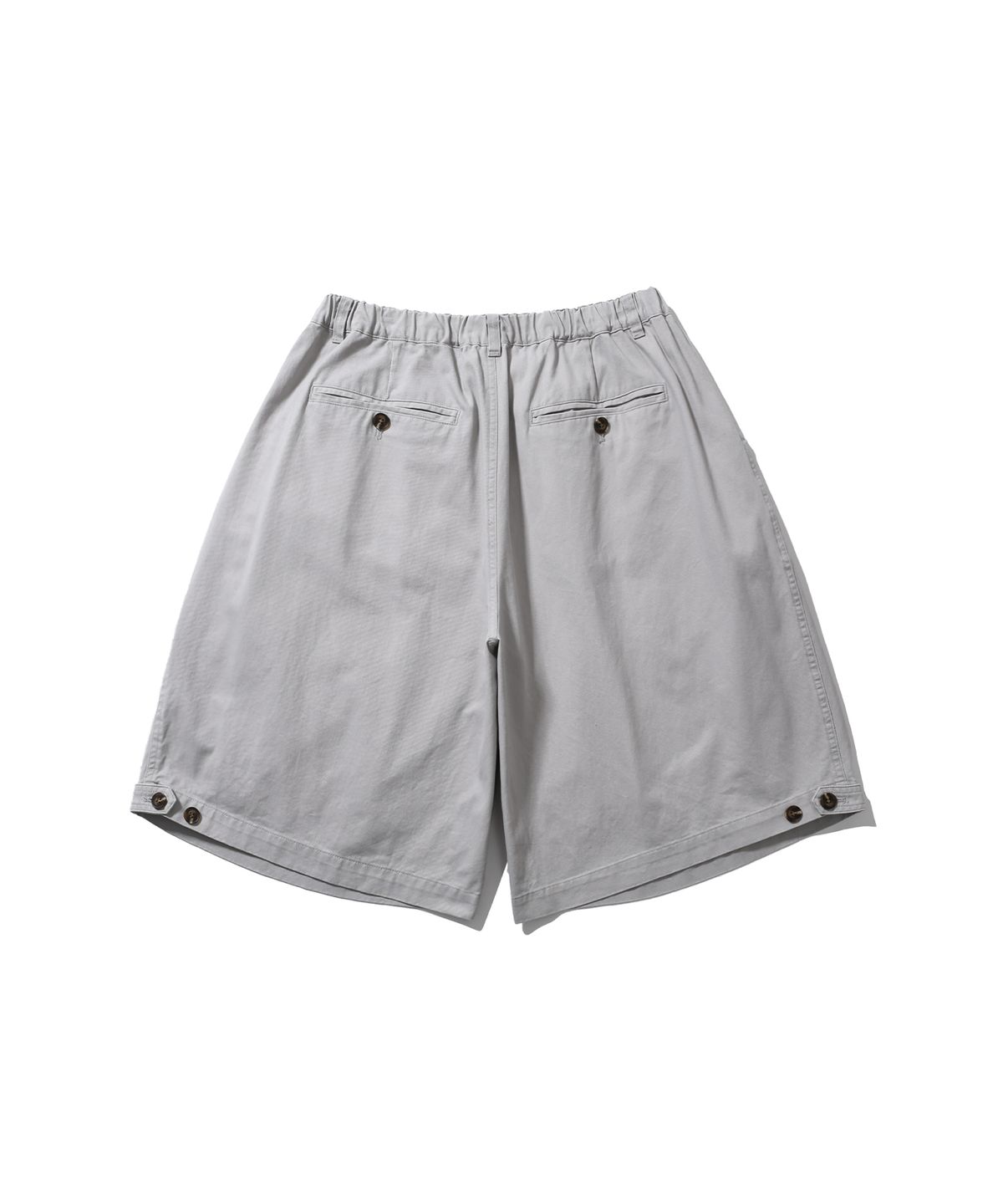 앵글런(ANGLAN) Cross Pleated Chino Half Pants - Light Grey