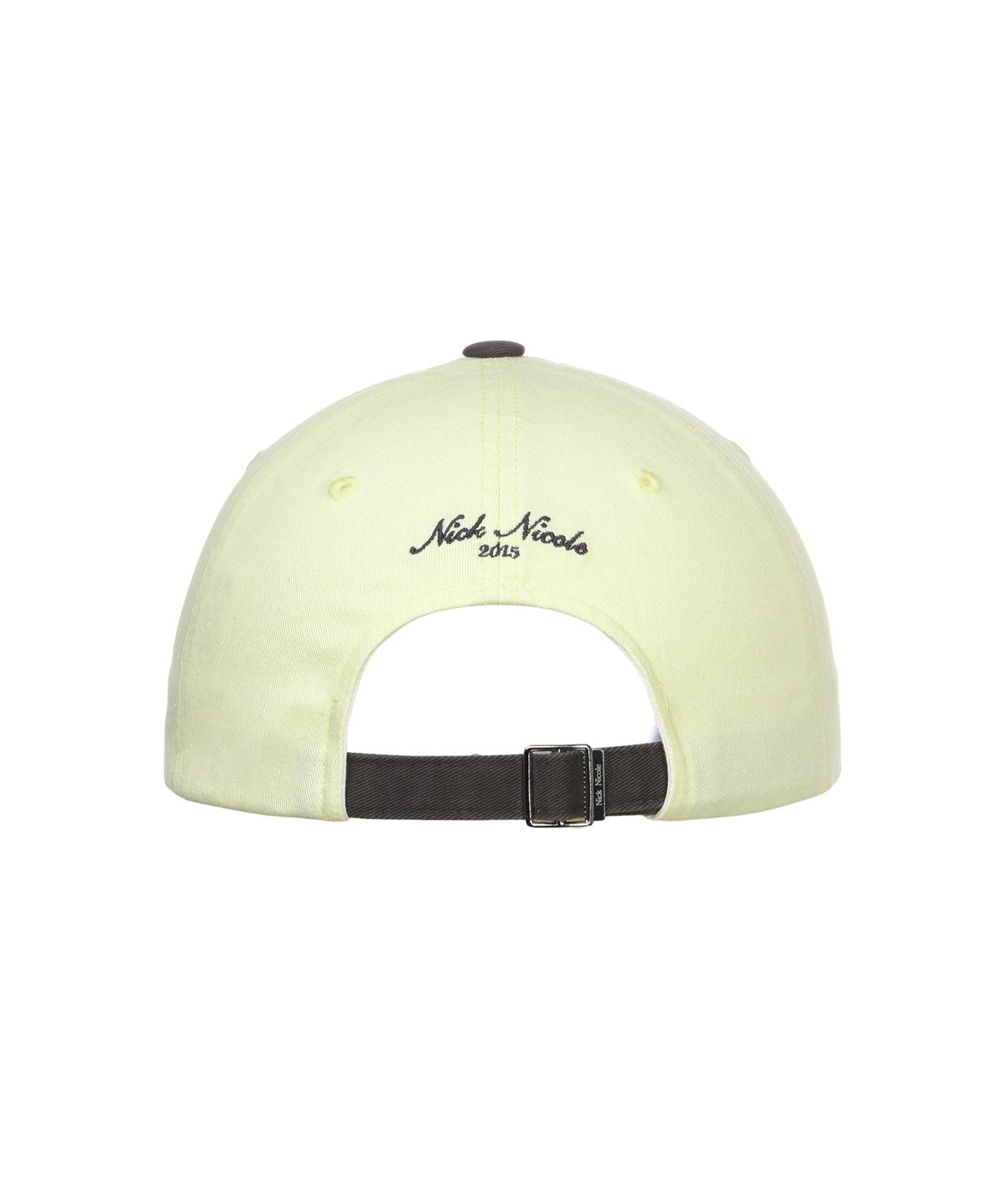 닉앤니콜(NICK&NICOLE) NICOLE LETTERING BALL CAP_YELLOW CHARCOAL