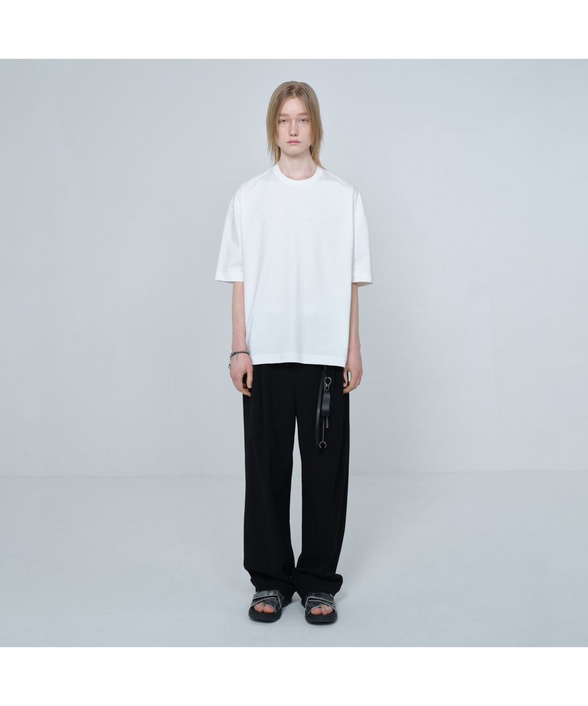 커스텀멜로우(CUSTOMELLOW) [Online Only] White Half Sleeve T-shirt CQTAM26412WHX