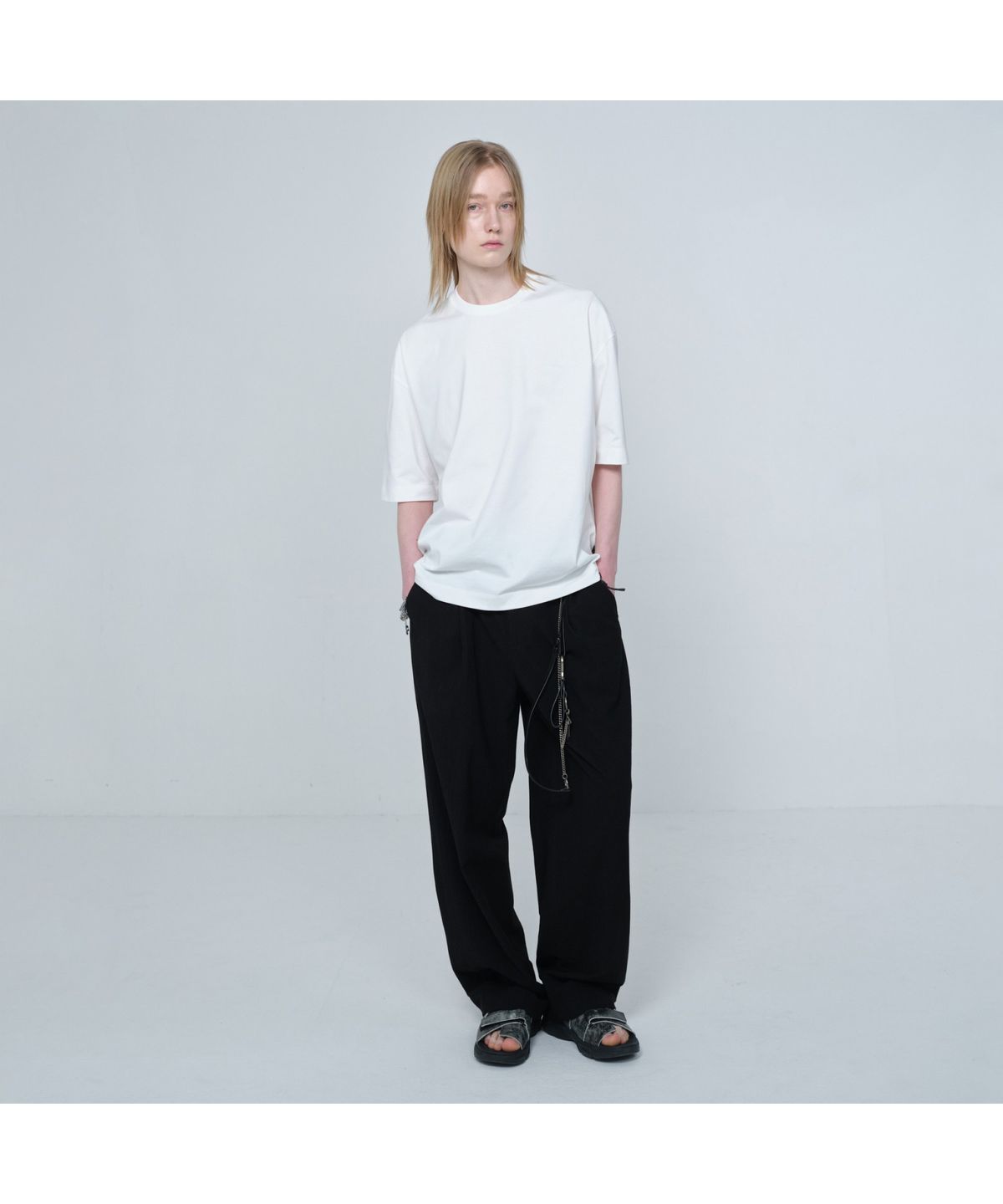 커스텀멜로우(CUSTOMELLOW) [Online Only] White Half Sleeve T-shirt CQTAM26412WHX