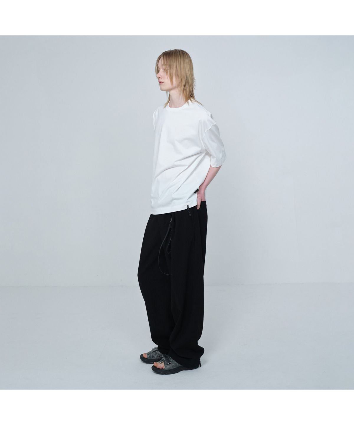 커스텀멜로우(CUSTOMELLOW) [Online Only] White Half Sleeve T-shirt CQTAM26412WHX