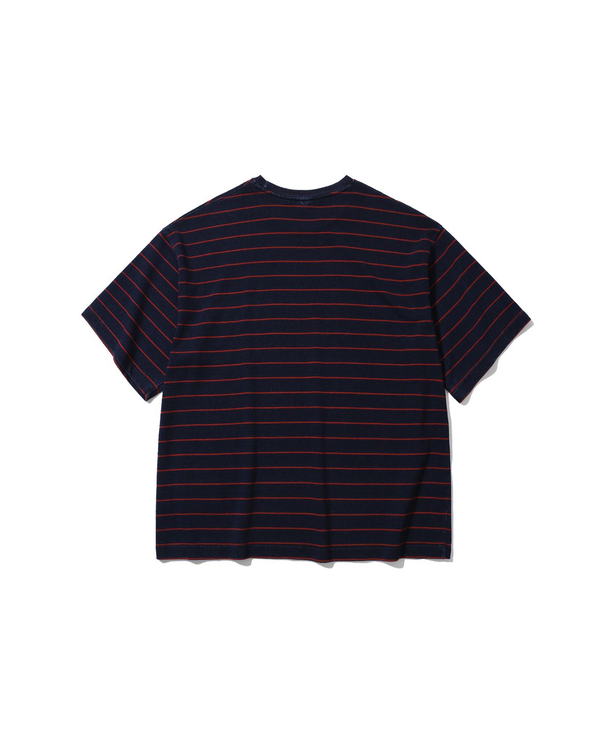 앵글런(ANGLAN) Denim Striped Tee - Red