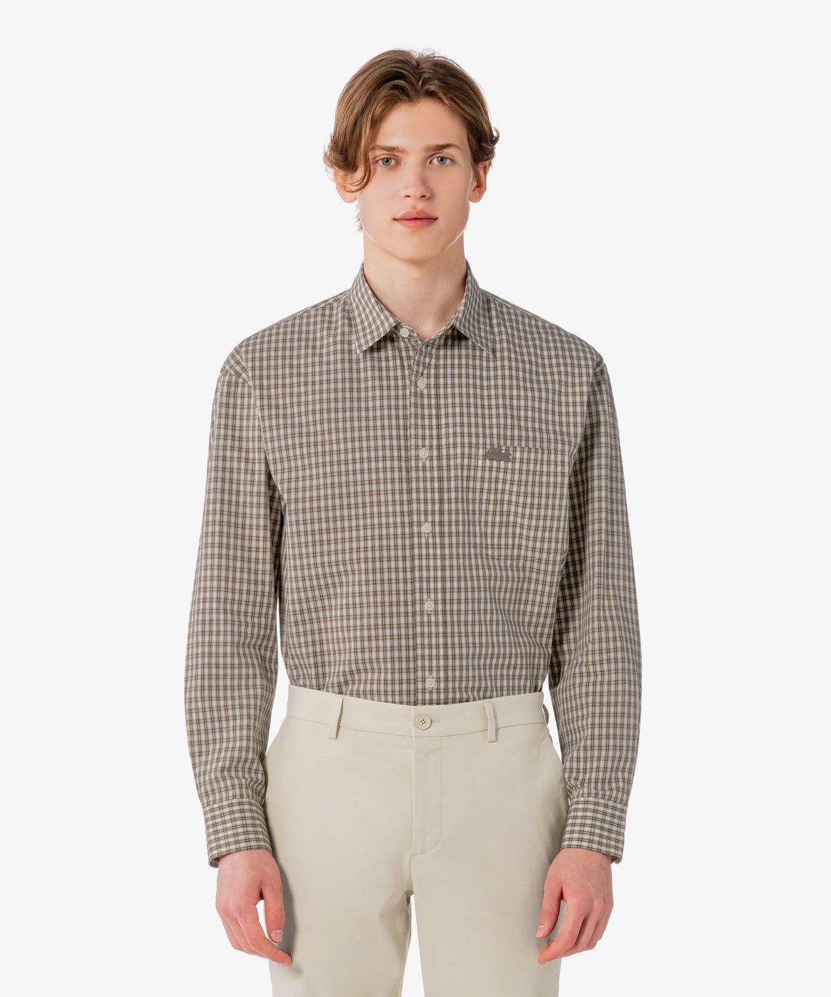 라코스테(LACOSTE) 남성 코튼 체크 릴랙스핏 셔츠 CH175E-56G 3LA