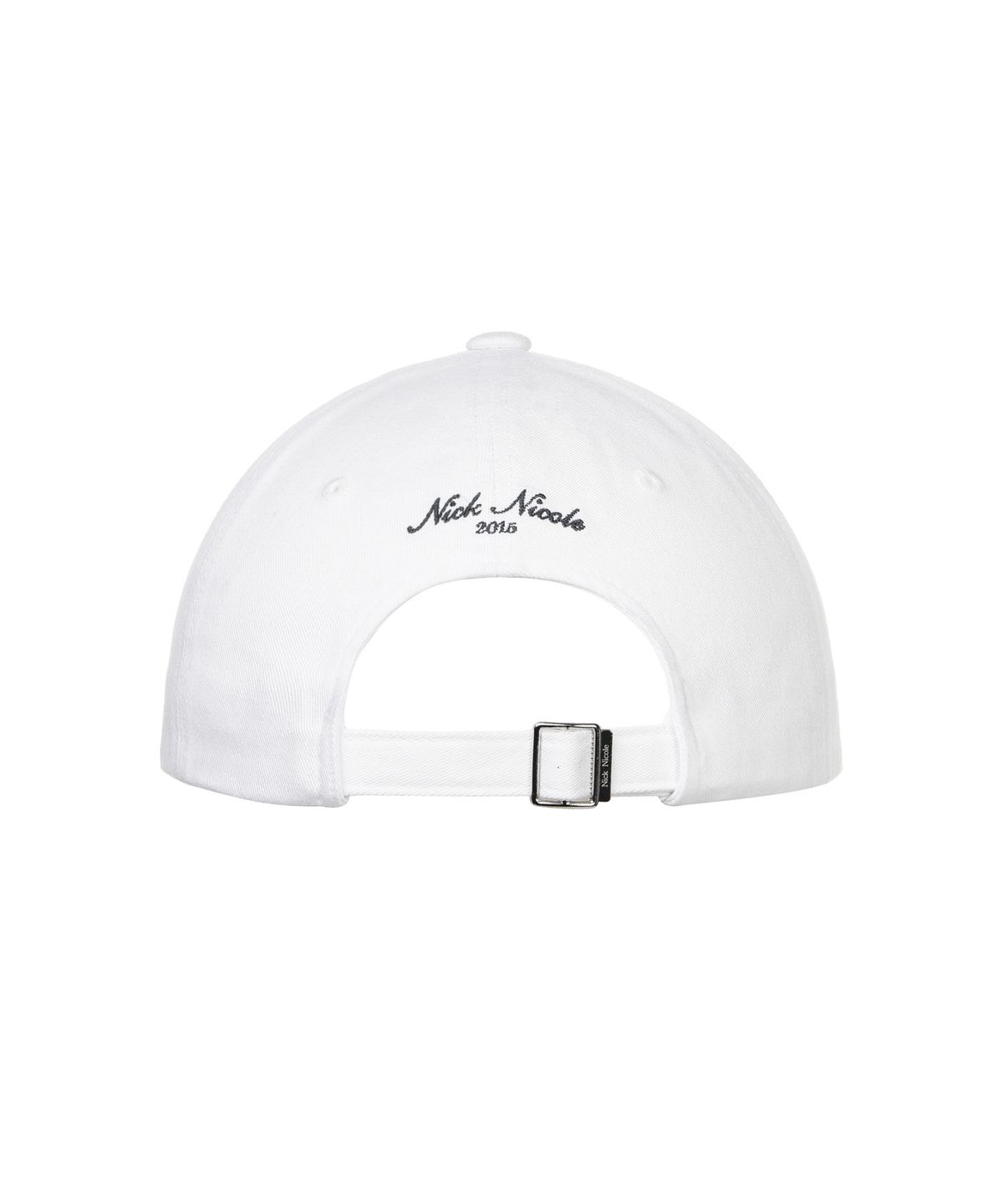 닉앤니콜(NICK&NICOLE) NICOLE LETTERING BALL CAP_WHITE CHARCOAL