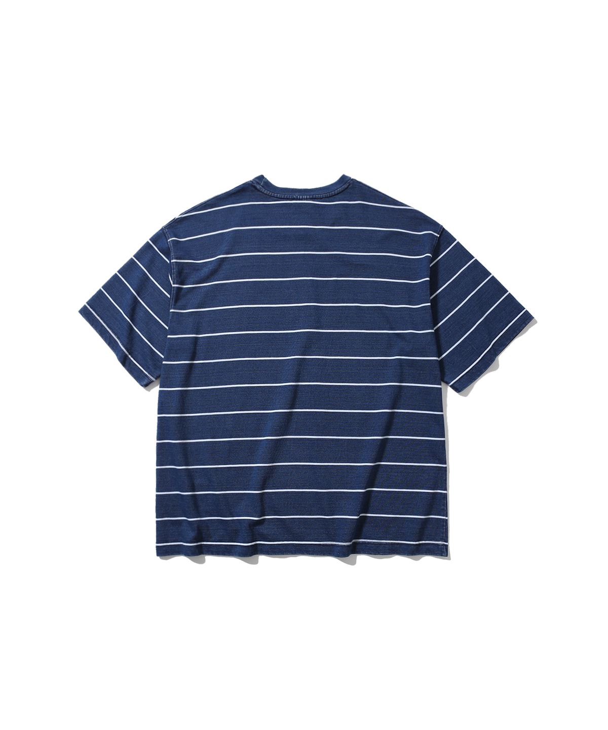 앵글런(ANGLAN) Denim Striped Tee - White