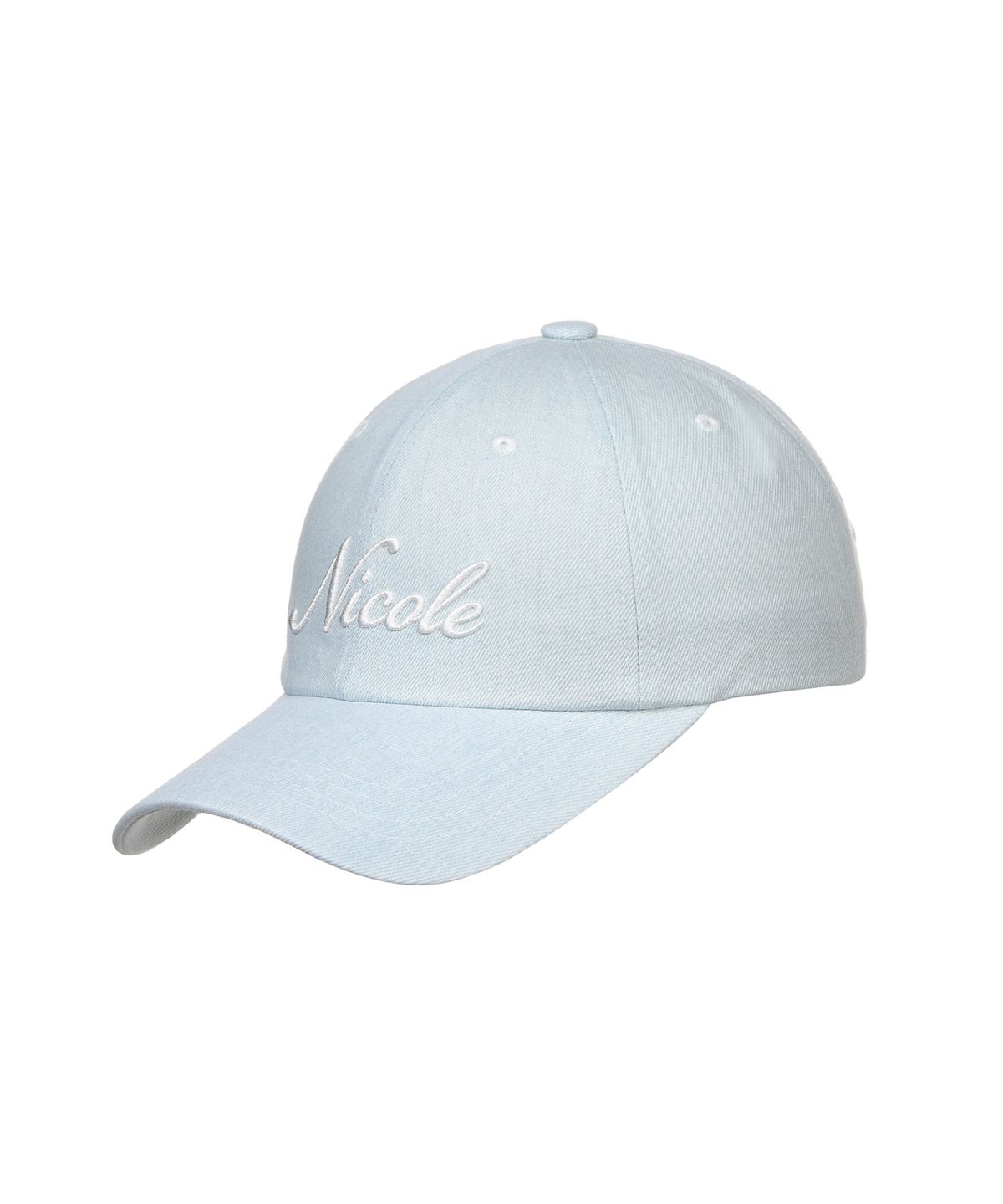 닉앤니콜(NICK&NICOLE) NICOLE LETTERING BALL CAP_DENIM SKY BLUE
