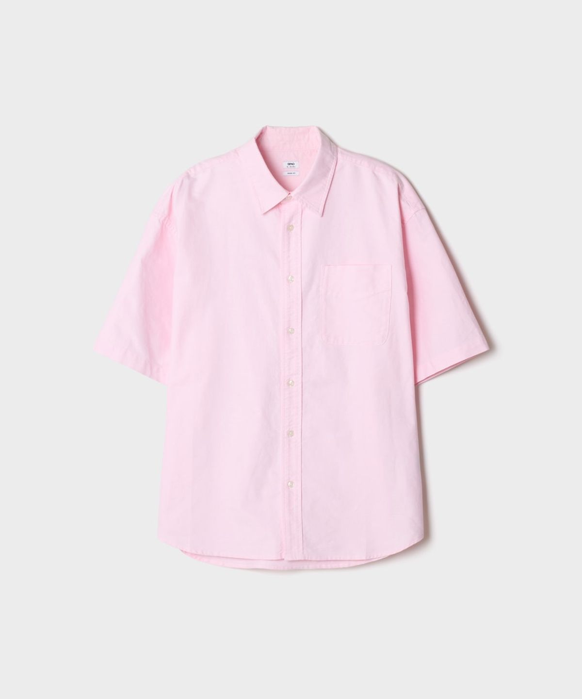 스파오(SPAO) 오버핏 반팔 옥스포드 셔츠_SPYWG37C55